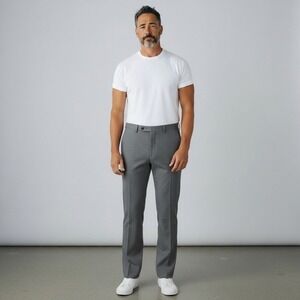 Brooks Brothers Pants Sz 36 Gray Regent‎ Fit Flex Merino Wool Dress Trousers